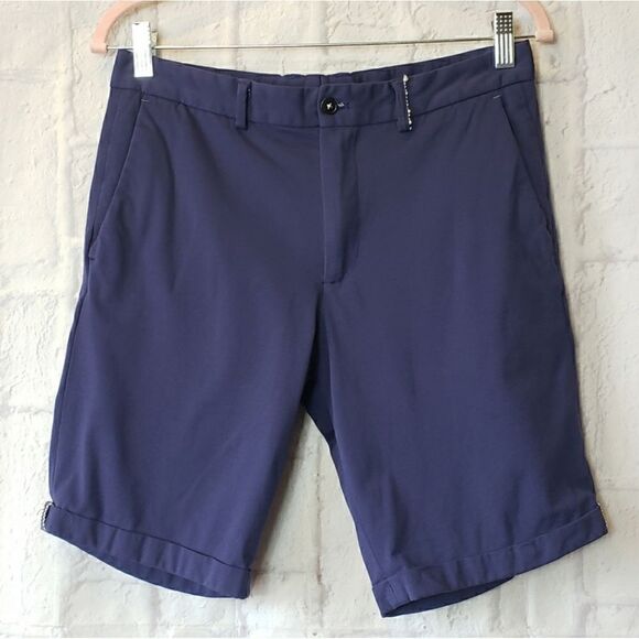 ZARA MAN Flat Front Cuffed Slim Fit Shorts - Picture 1 of 6